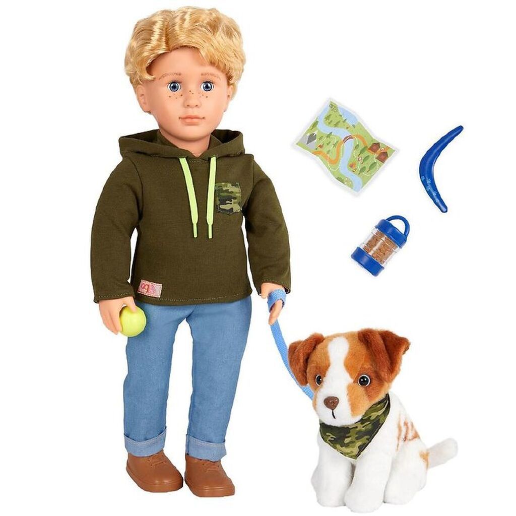 Our Generation Dukke - 46 cm - Elliot m. Hund