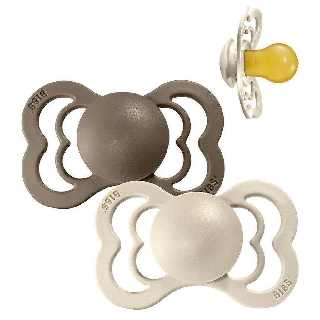 BIBS Supreme Sutter - Str. 1 - 2-pak - Symmetrisk - Vanilla/Dark