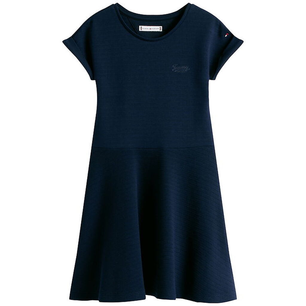 Tommy Hilfiger Kjole - Spacer Interlock - Dark Night Navy