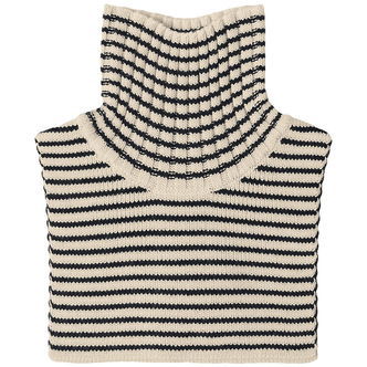 FUB Halsedisse - Strik - Uld - Ecru/Dark Navy