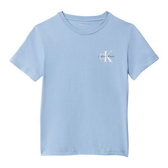 Calvin Klein T-shirt - Chest Monologo - Faded Denim Blue