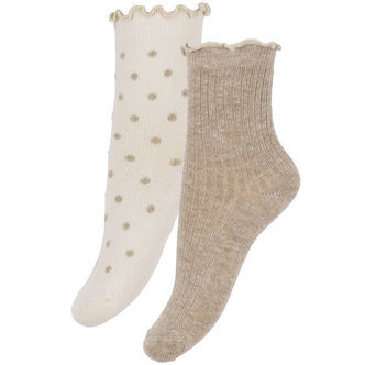 Minymo Strømper - 2-pak - Simply Taupe
