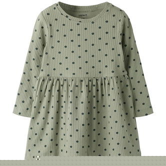 Name it Kjole - Rib - NmfVemma - Shadow/Urban Chic Dot