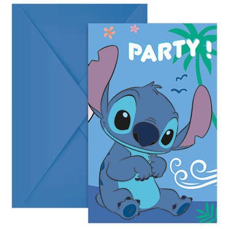 Decorata Party Invitationer - 6-pak - Stitch & Angel
