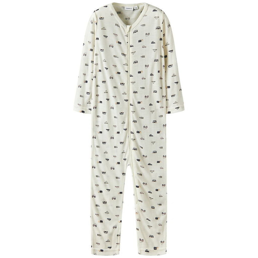 Name It Natdragt - Uld - Rib - NmmWang - Snow White/Small cars