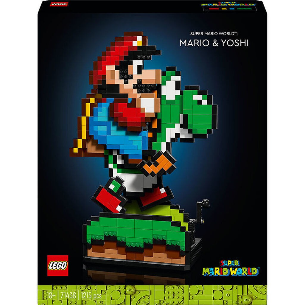 LEGOÂ® Super Mario World: Mario og Yoshi 71438 - 1215 Dele
