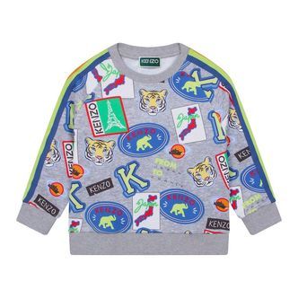 Kenzo Sweatshirt - Gråmeleret m. Print