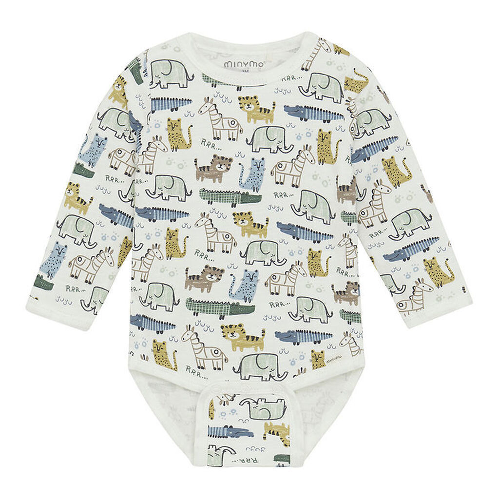 Minymo Body l/æ - Marshmallow White m. Dyr
