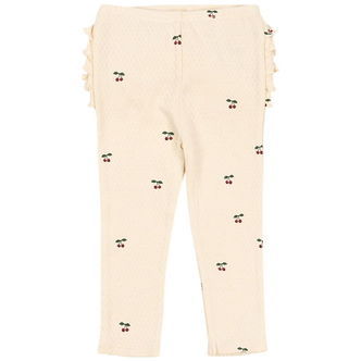 Konges Sløjd Bukser - Sui - Cherry m. Hulmønster