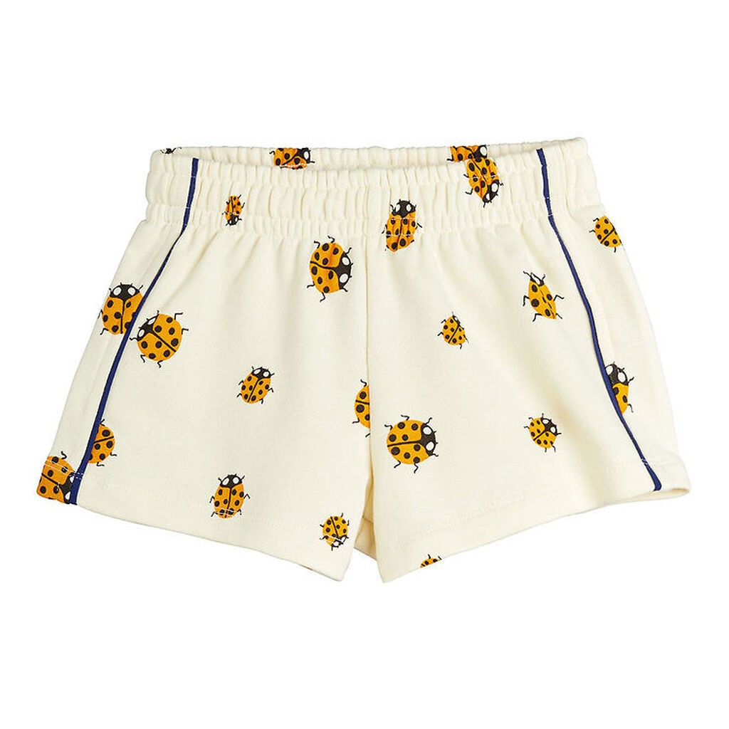 Mini Rodini Sweatshorts - Ladybugs - Off White