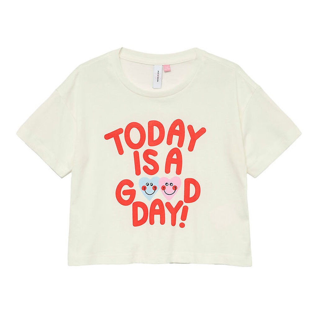 Vero Moda Girl T-shirt - VmFeel - Snow White/Today Is A Good Day