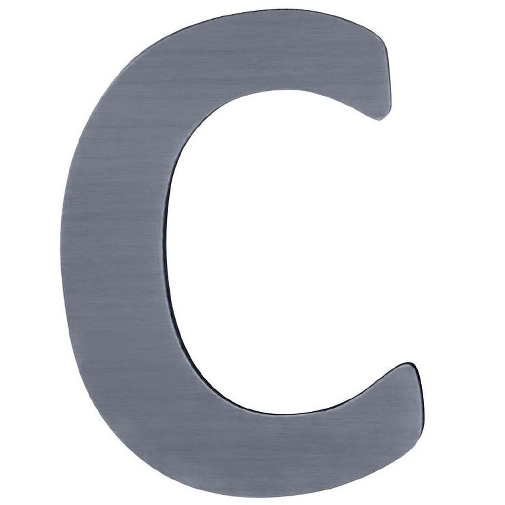 Sebra Træbogstaver - C - Grå