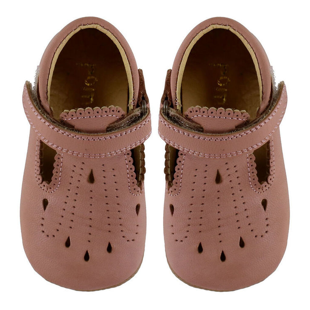 Pom Pom Ballerina Hjemmesko - T-Bar - Nostalgic Rose