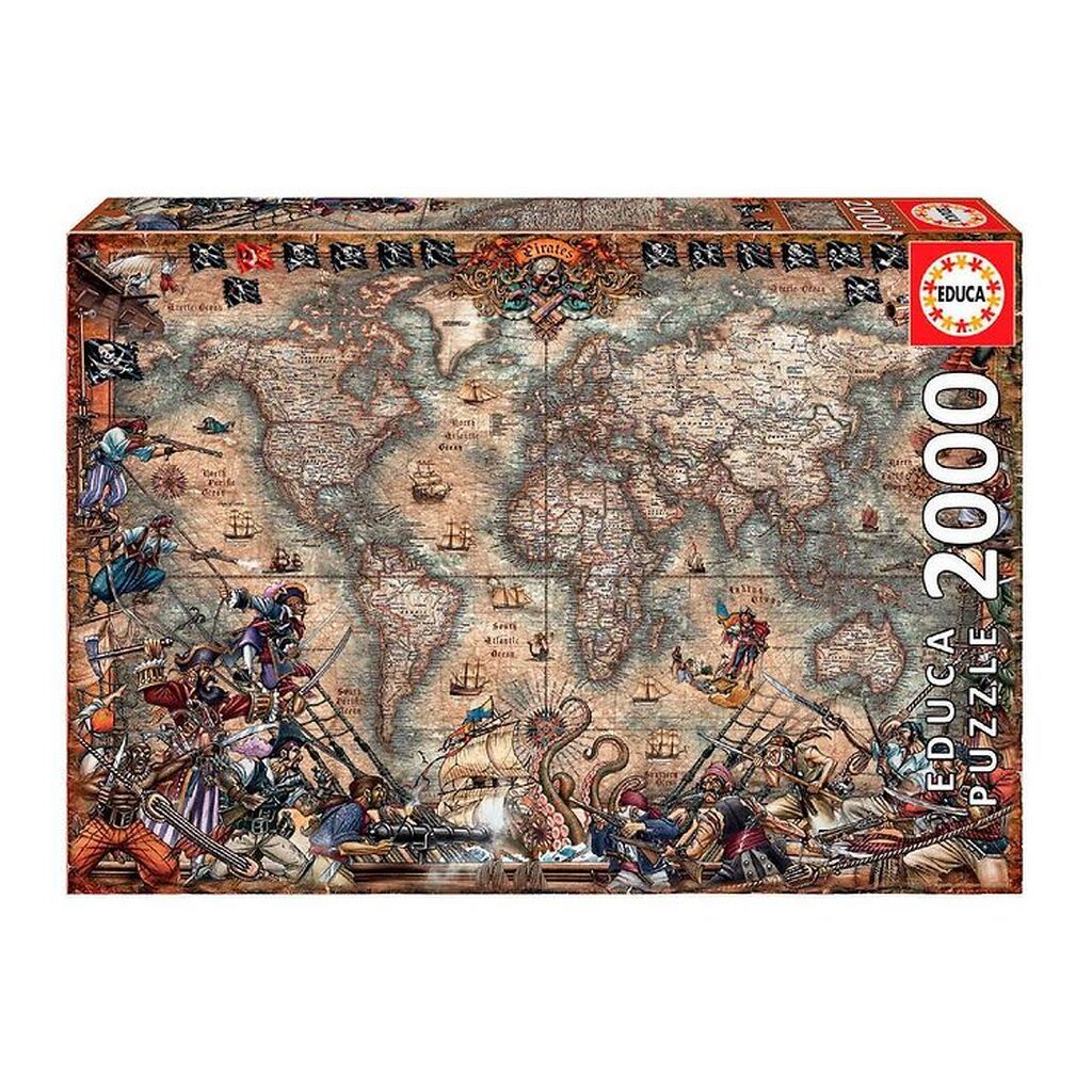 Educa Puslespil - 2000 Brikker - Pirates Map