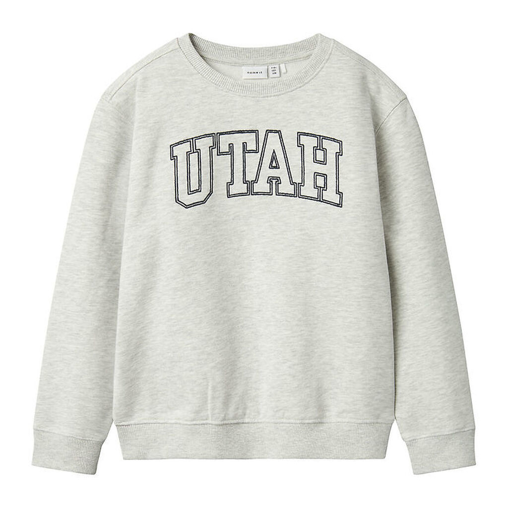 Name It Sweatshirt - NkfTaloy - Light Grey Melange m. Print