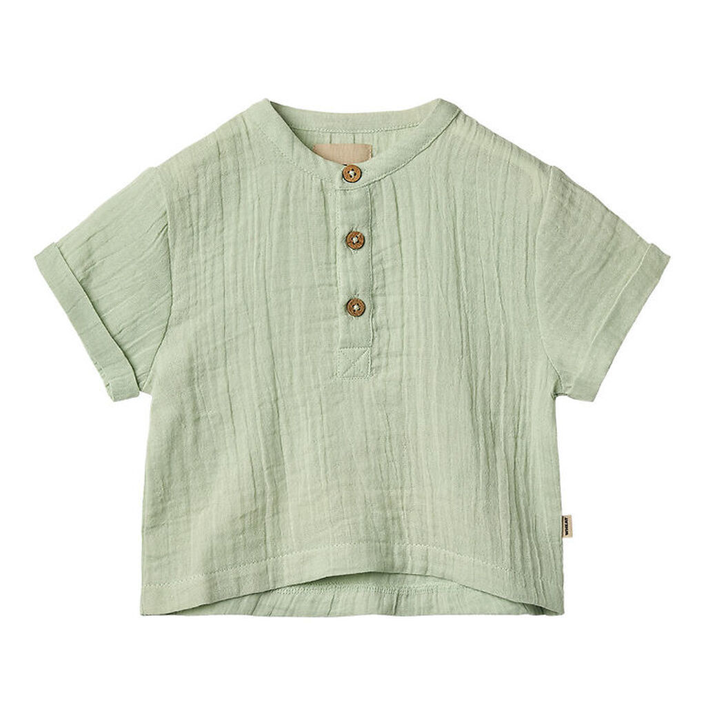 Wheat Skjorte - Musselin - Svend - Soft Mint