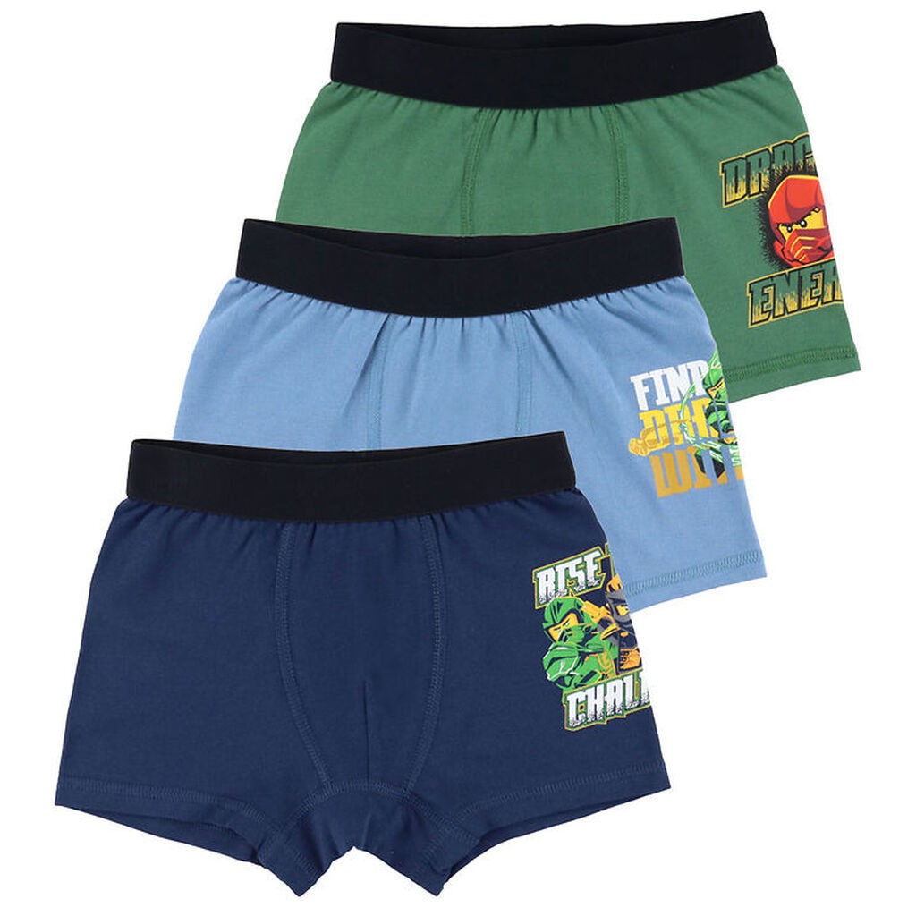 LEGOÂ® Ninjago Boxershorts - LWAgan - 3-pak - Dark Navy/Lyseblå/G