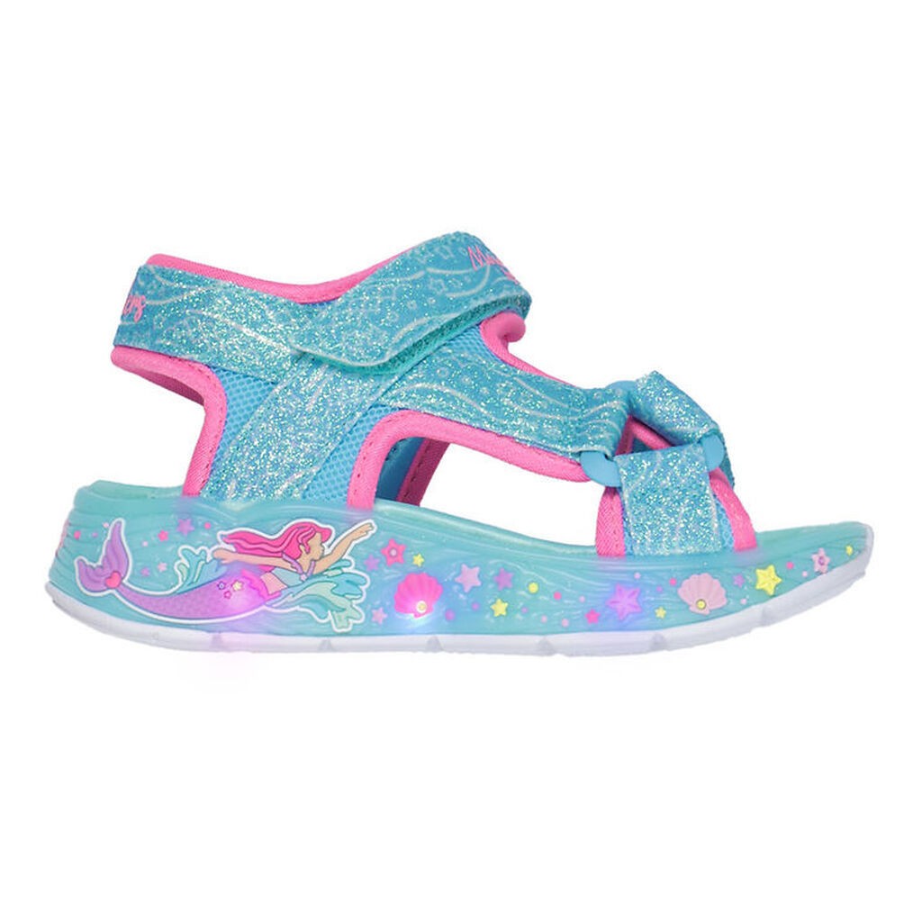 Skechers Sandaler m. Lys - Mermaid Dreams - Blue/Multi