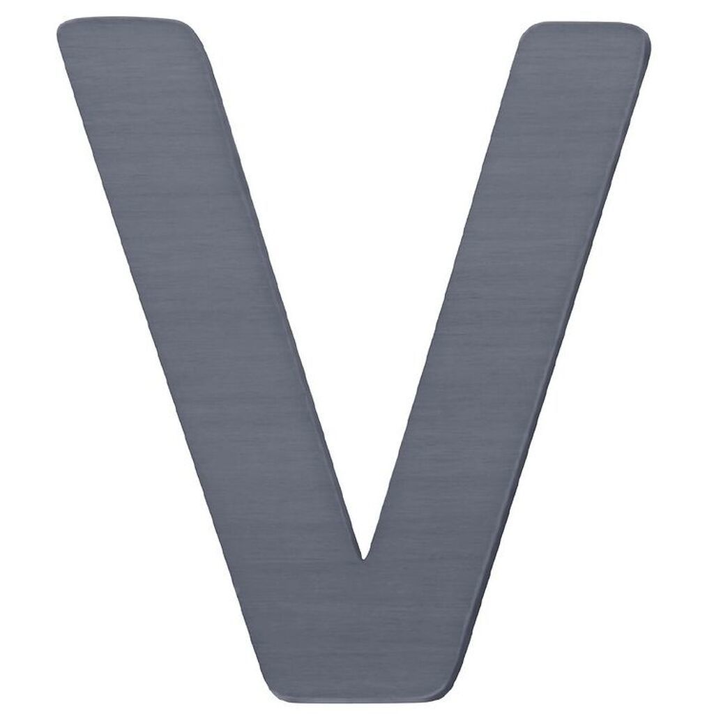 Sebra Træbogstaver - V - Grå