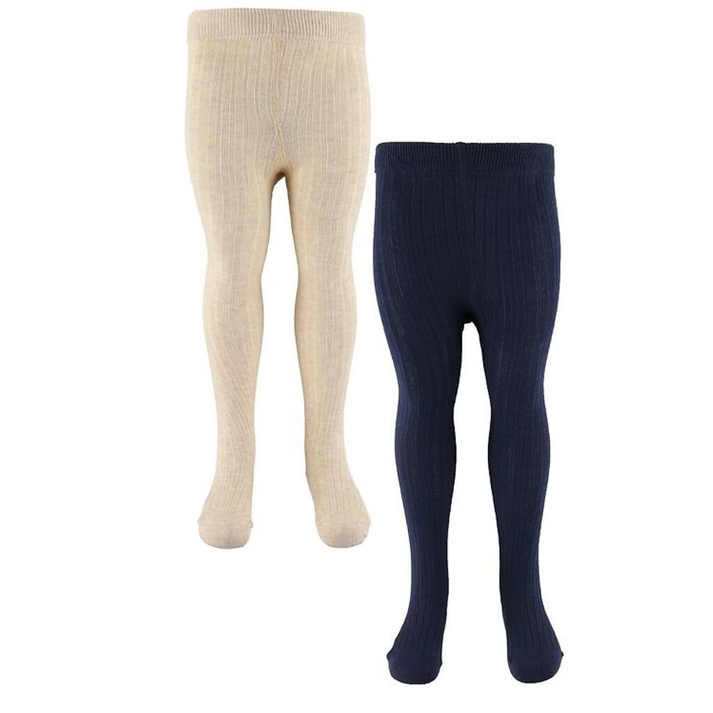 Minymo Strømpebukser - 2-Pak - Solid Rib - Total Eclipse