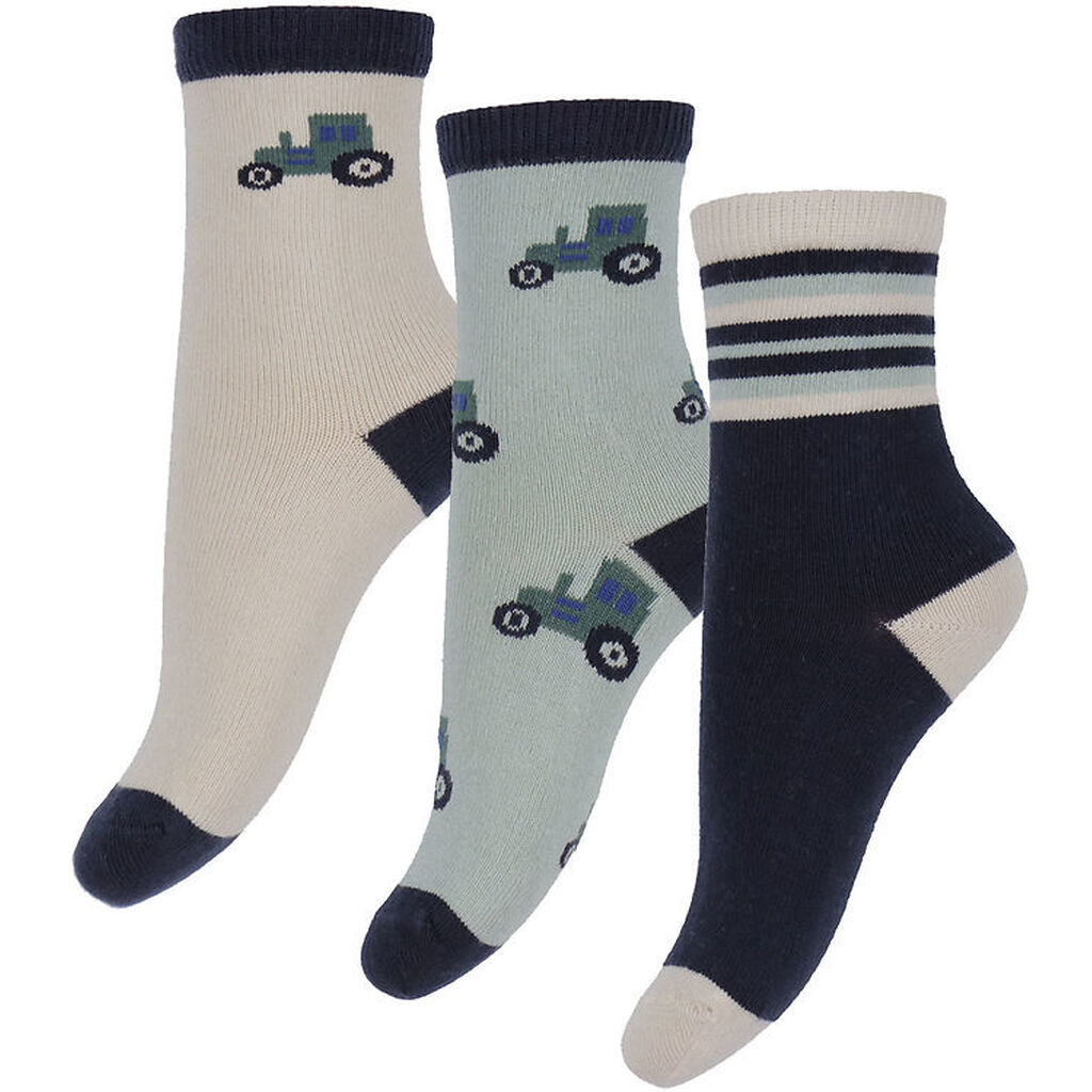 Name It Strømper - 3-pak - NmmLams - Jadeite/Navy Blazer