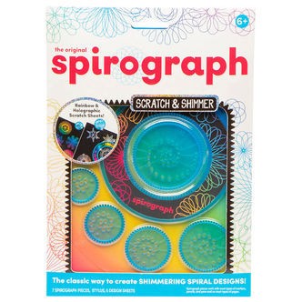Spirograph Tegnesæt - 10 Dele - Value - Scratch & Shimmer