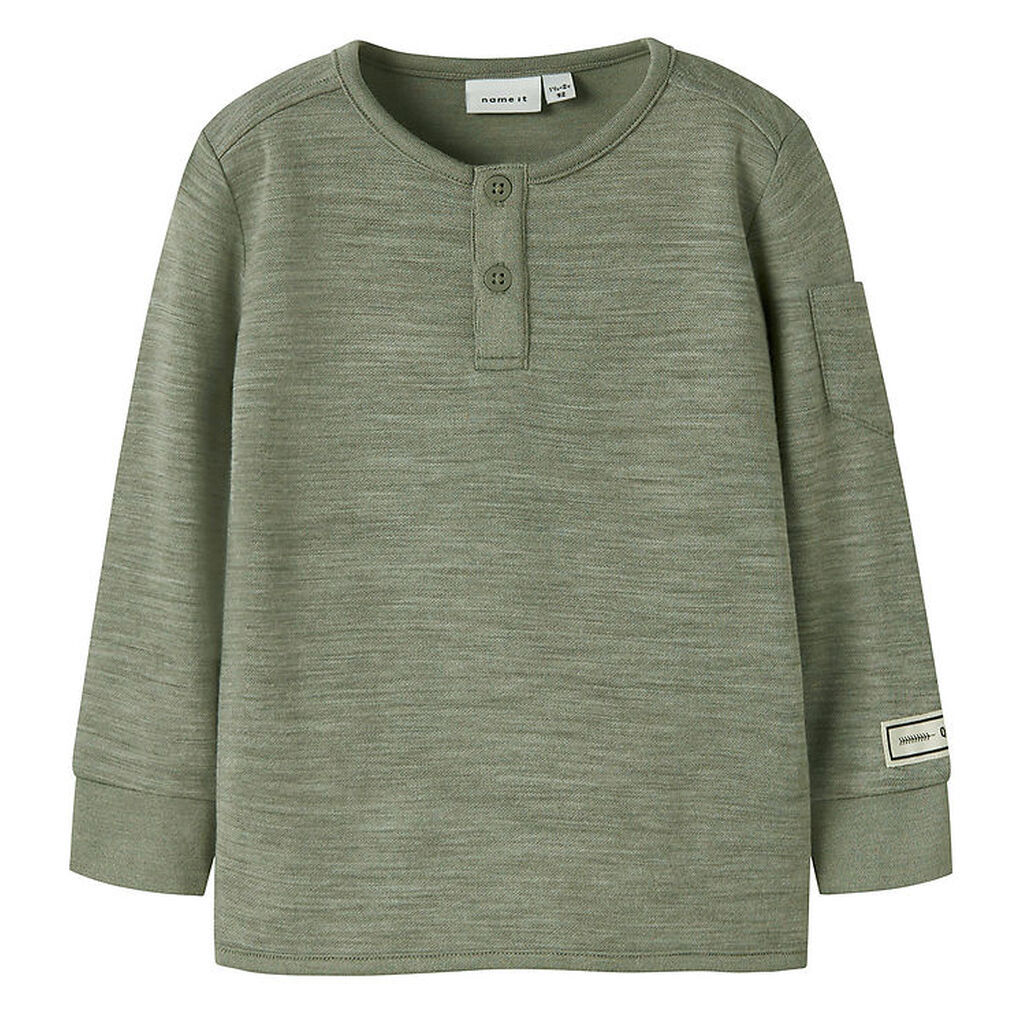 Name It Bluse - Uld/Viskose - NmmWyla - Dried Sage