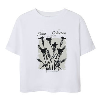 Name It T-shirt - NkfDagmar - Bright White/Floral Col