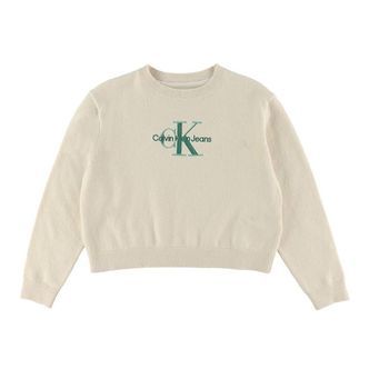 Calvin Klein Bluse - Strik - Monologo - Whitecap Grey