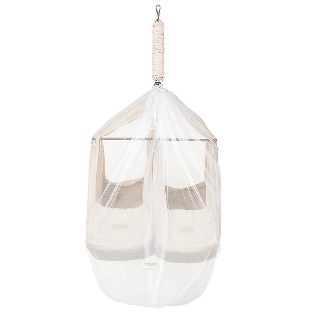 Moonboon Myggenet Til Vugge og Tvillingeslyngevugge - Hvid