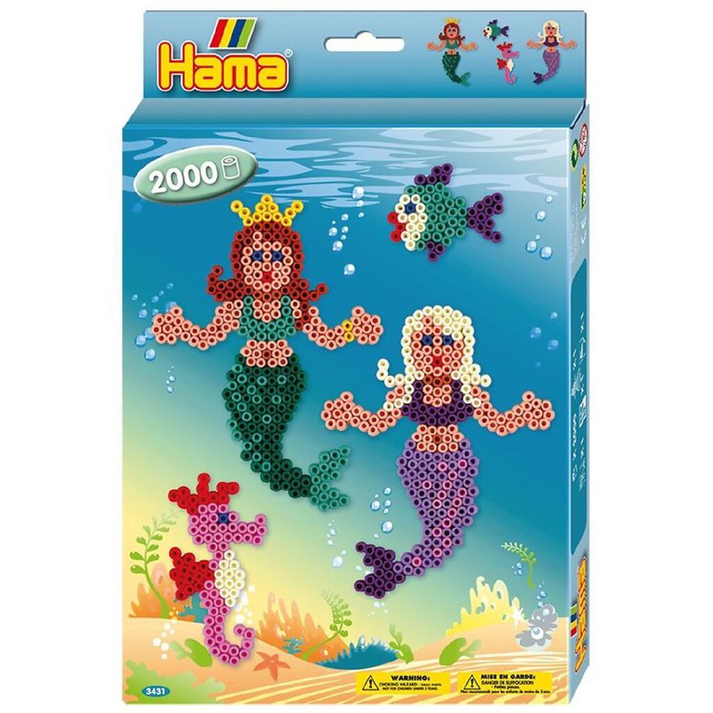 Hama Midi Perler - 2000 stk. - Havfruer
