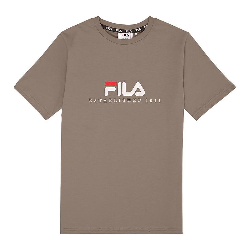 Fila T-shirt - Carosio - Taupe Gray m. Logo