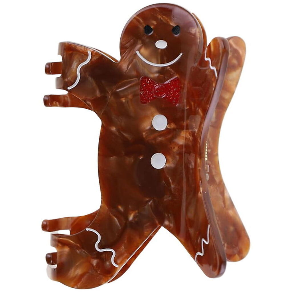 By Stær Hårklemme - Honningkagemand - 9x5 cm - Mørkebrun