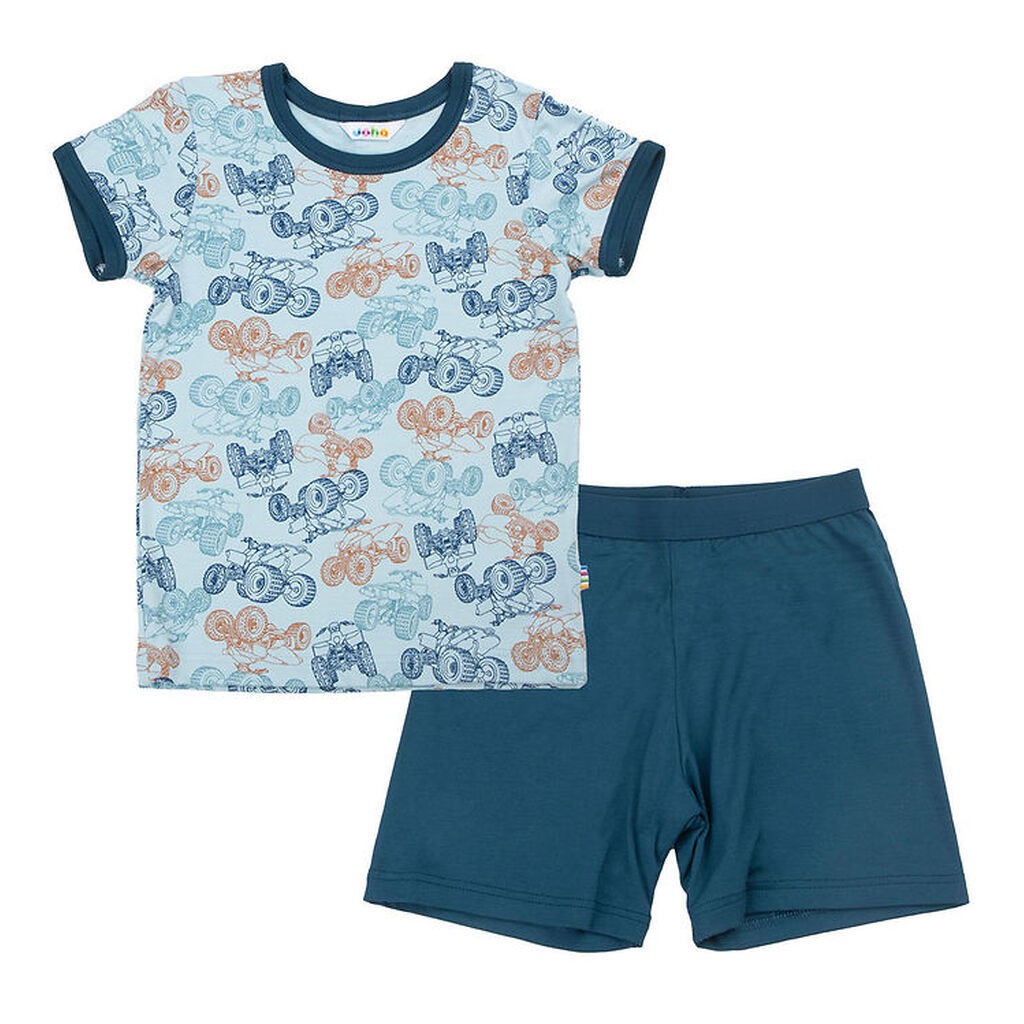 Joha Nattøj - 2-Delt - Viskose/Bambus - Blå m. ATV