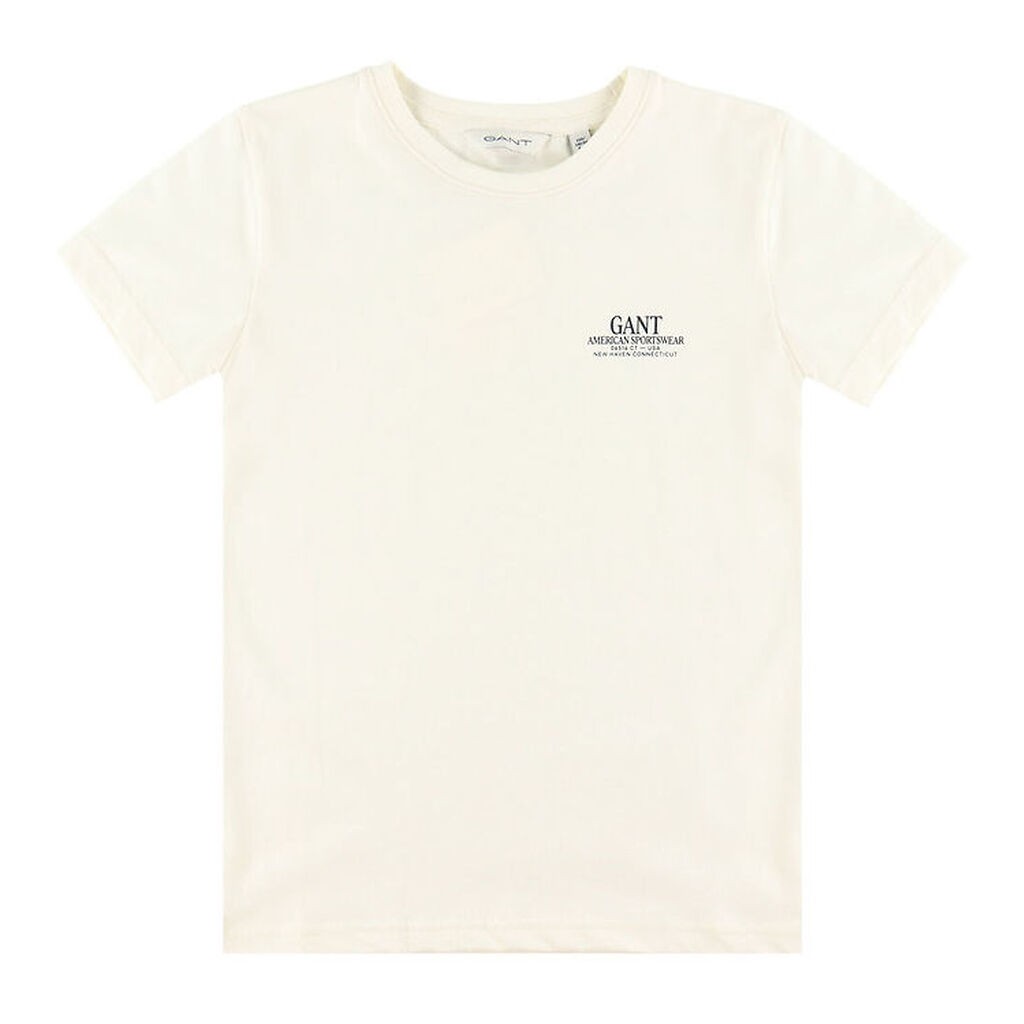 GANT T-shirt - Cream m. Logo