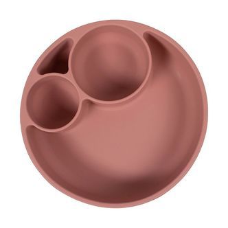 Filibabba Tallerken - Silikone - Ruminddelt - Rosa