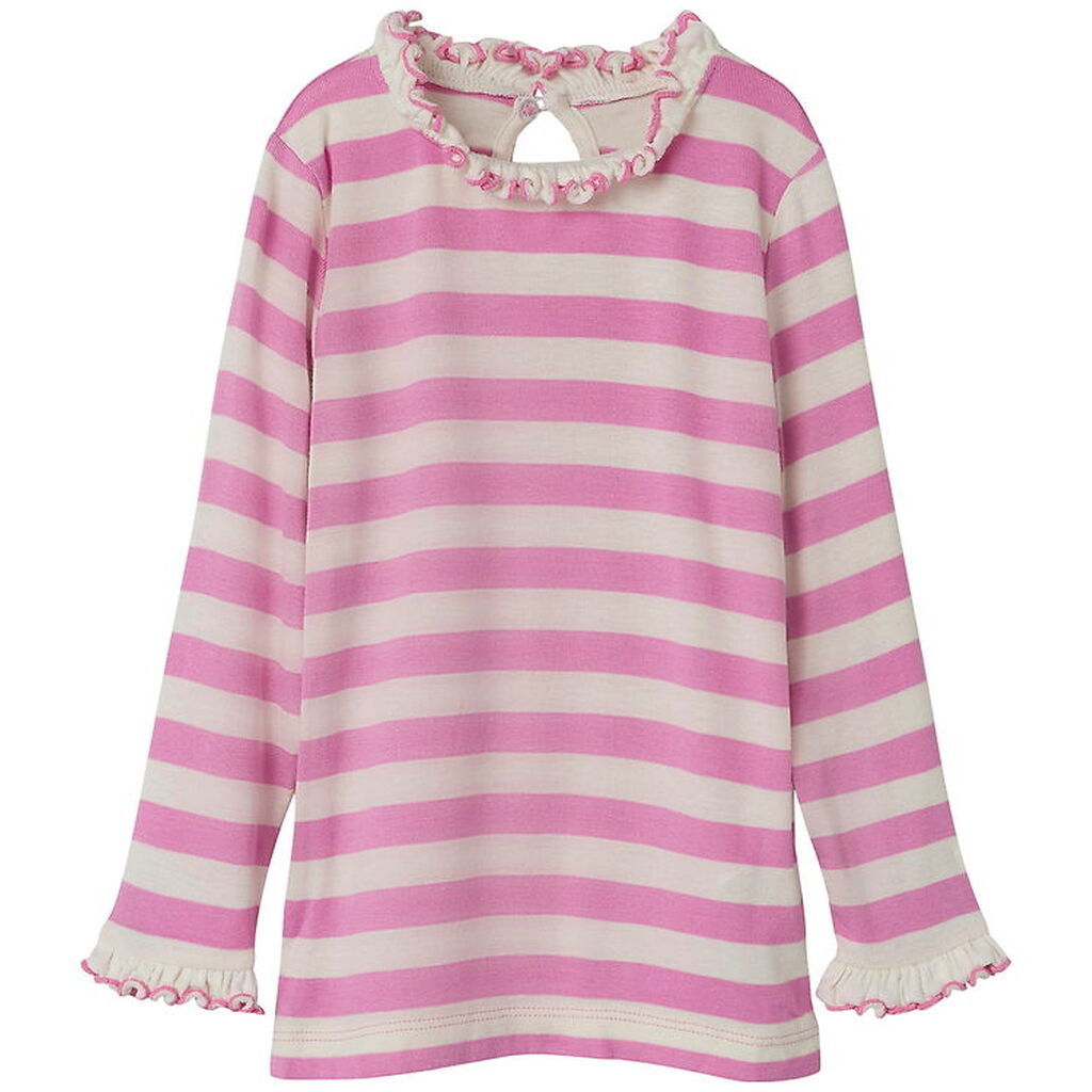 Name It Bluse - NmfPrakula - Fuchsia Pink/Bright White