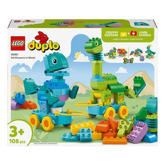 LEGOÂ® DUPLOÂ® - 3-I-1-Dinosaurer På Hjul 10451 - 108 Dele