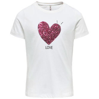 Kids Only T-shirt - KogCandy - Cloud Dancer/Love
