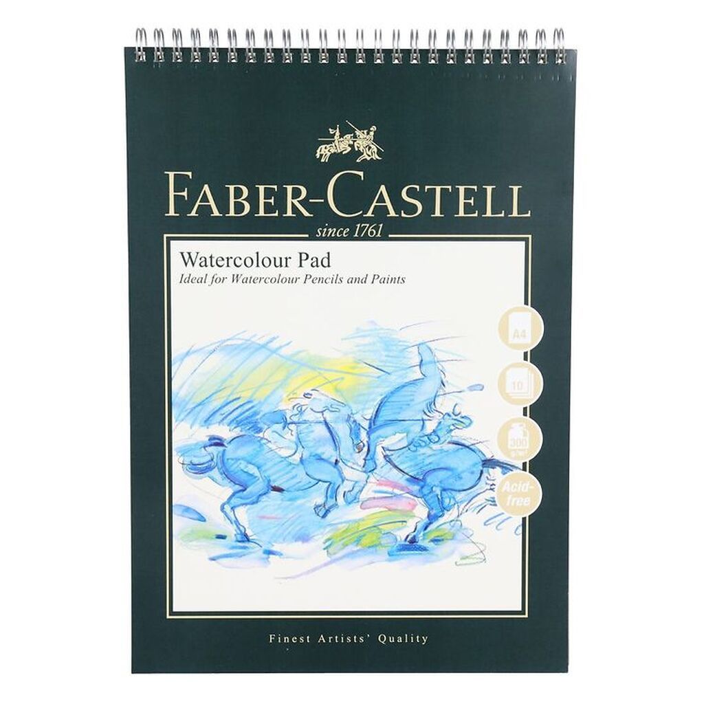 Faber-Castell Maleblok - Akvarel - 10 ark - A4
