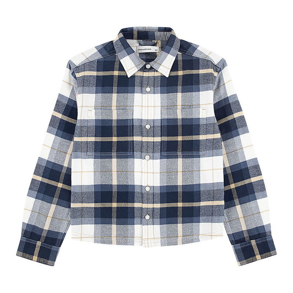 Abercrombie & Fitch Skjorte - Navy Blazer/Beige