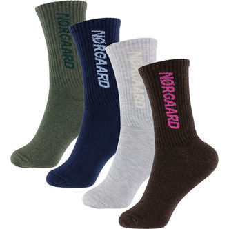 Mads Nørgaard Strømper - Sock Box Logo Step up - 4-pak - Multi