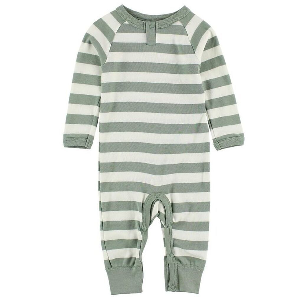 Katvig Heldragt - Hvid/Støvet Grøn Stribet