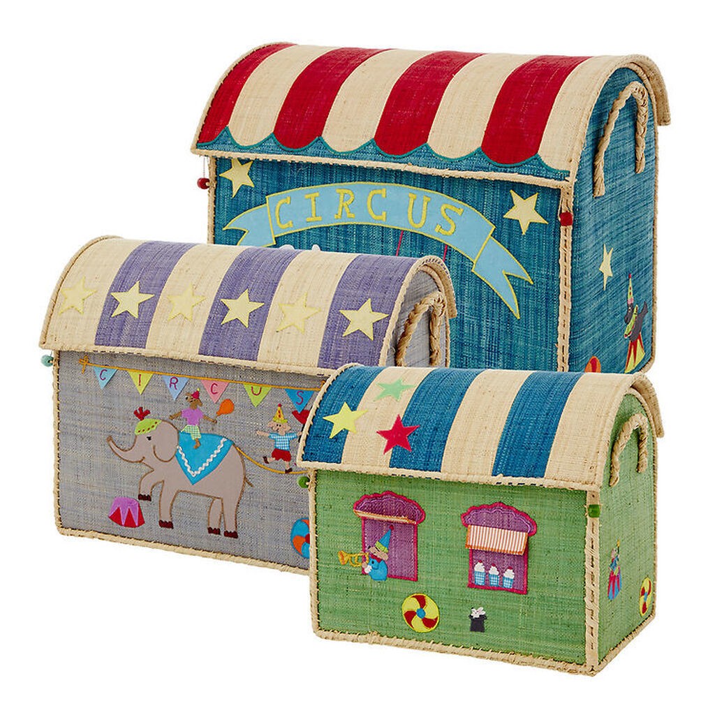 Rice Opbevaringskurve - Raffia - 3 stk. - 52/45/37 cm - Circus