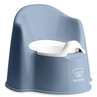 BabyBjörn Pottestol - Gråblå/Hvid
