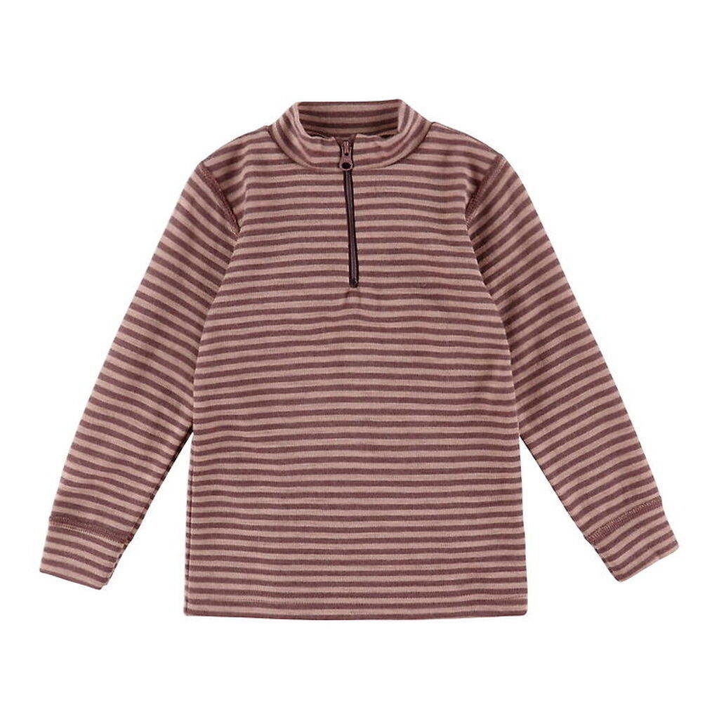 Joha Bluse - Uld - Rose m. Striber