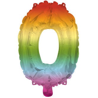 Decorata Party Foileballon - 95 cm - No 0 - Rainbow