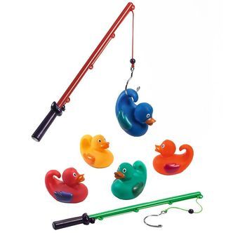 Djeco Fiskespil - Regnbuefarvet Badeænder