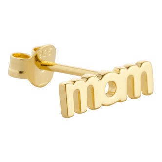 Design Letters Ørering - 1 stk. - MOM - 18K Guldbelagt