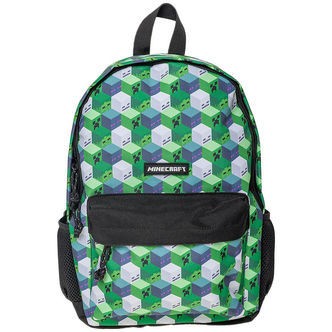Minecraft Rygsæk - 38x28x13 cm - Grøn/Sort